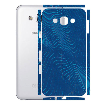 Samsung M/F/Note/Flip and C Phone Skins (All Models) - Abstract Blue Line Map - 3D Embossed Finish (L-272) Samsung Galaxy E7