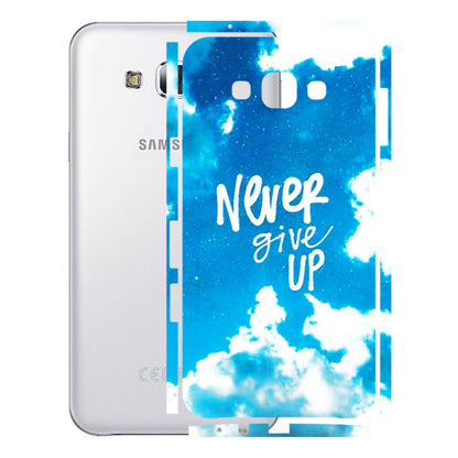 Samsung M/F/Note/Flip and C Phone Skins (All Models) - Never Give Up - 3D Embossed Finish (L-279) Samsung Galaxy E7