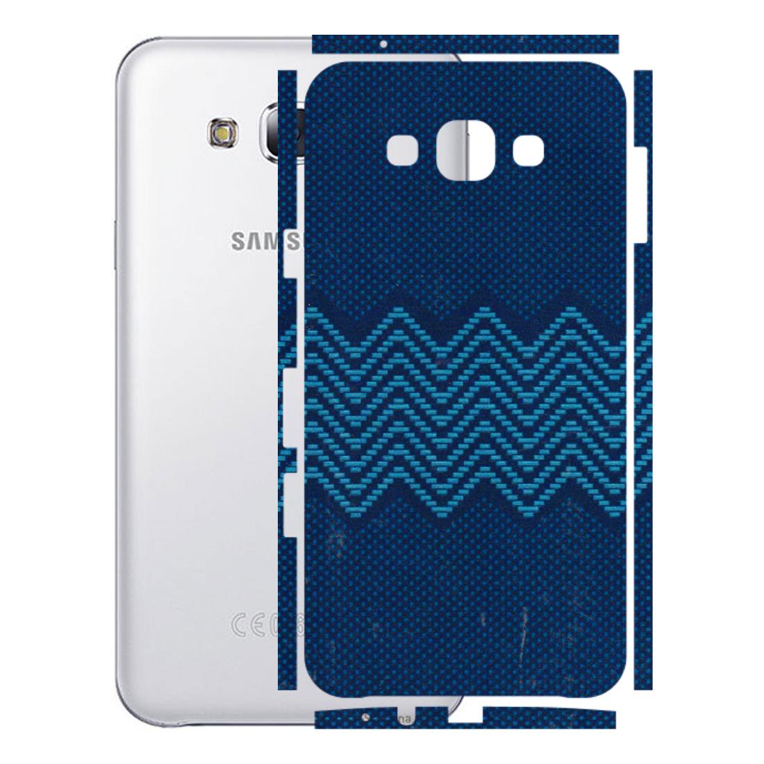 Samsung M/F/Note/Flip and C Phone Skins (All Models) - Blue Sober Waves - 3D Embossed Finish (L-306) Samsung Galaxy E7