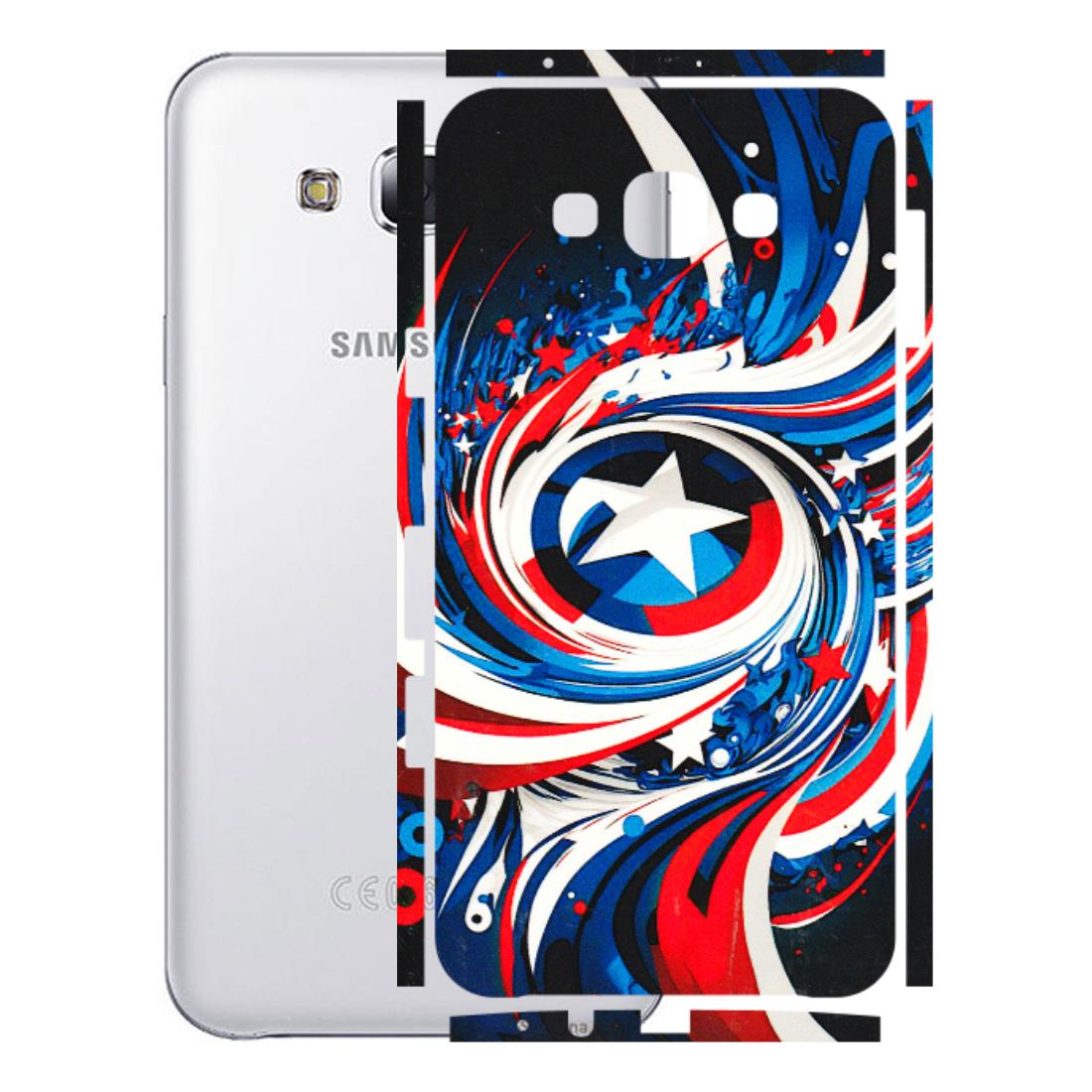 Samsung M/F/Note/Flip and C Phone Skins (All Models) - Captain America Logo - 3D Embossed Finish (L-307) Samsung Galaxy E7