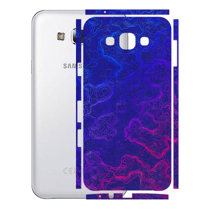 Samsung M/F/Note/Flip and C Phone Skins (All Models) - Purple Ripples Swirl - 3D Embossed Finish (L-314) Samsung Galaxy E7