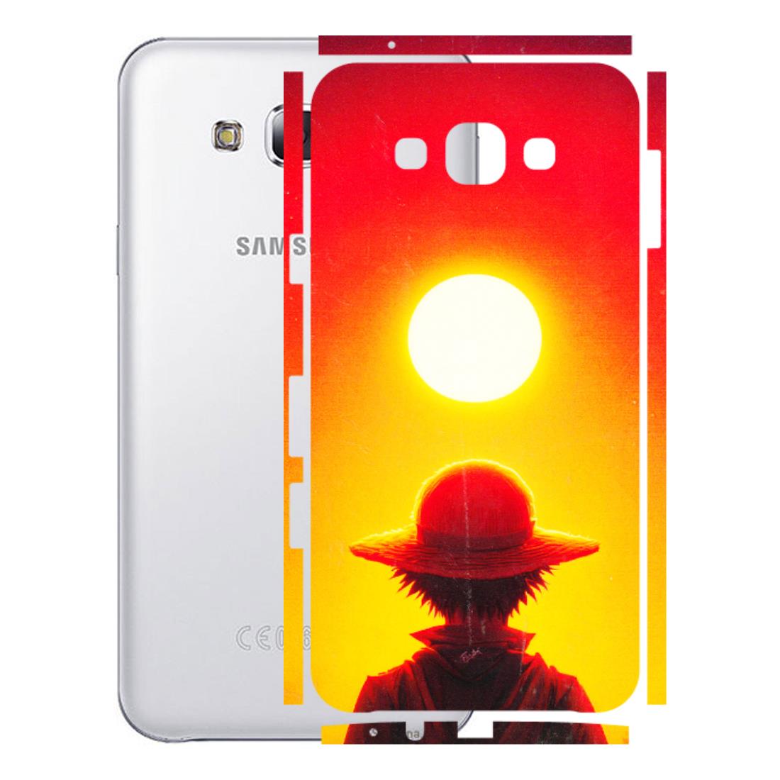 Samsung M/F/Note/Flip and C Phone Skins (All Models) - Cool Sunset With Monkey D.Luffy Anime - 3D Embossed Finish (L-329) Samsung Galaxy E7