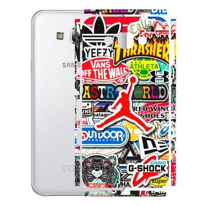 Samsung M/F/Note/Flip and C Phone Skins (All Models) - Multi Brands Sticker Graffiti - 3D Embossed Finish (L-37) Samsung Galaxy E7