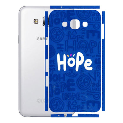 Samsung M/F/Note/Flip and C Phone Skins (All Models) - Hope Doodles Blue - 3D Embossed Finish (L-43) Samsung Galaxy E7