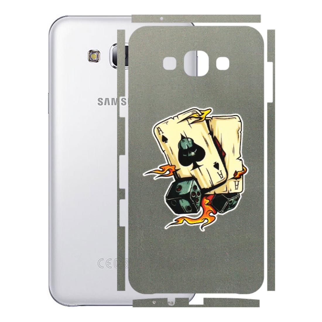 Samsung M/F/Note/Flip and C Phone Skins (All Models) - Grey Cards Of Ace - 3D Embossed Finish (L-77) Samsung Galaxy E7