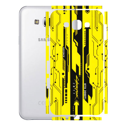 Samsung M/F/Note/Flip and C Phone Skins (All Models) - Yellow Cyberpunk - 3D Embossed Finish (L-93) Samsung Galaxy E7