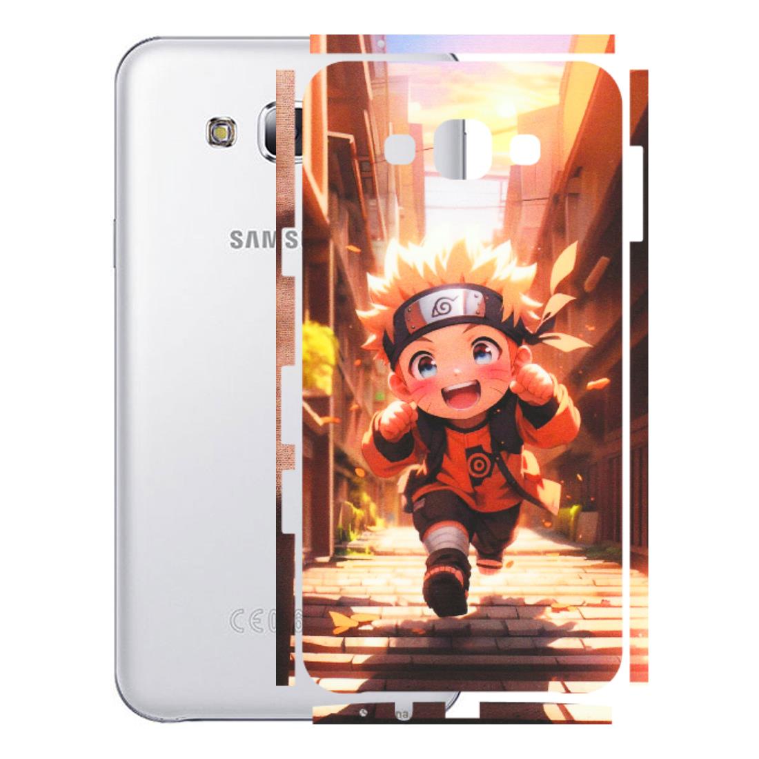 Samsung M/F/Note/Flip and C Phone Skins (All Models) - Naruto Cute Toon Running - Matte Finish (M-04) Samsung Galaxy E7