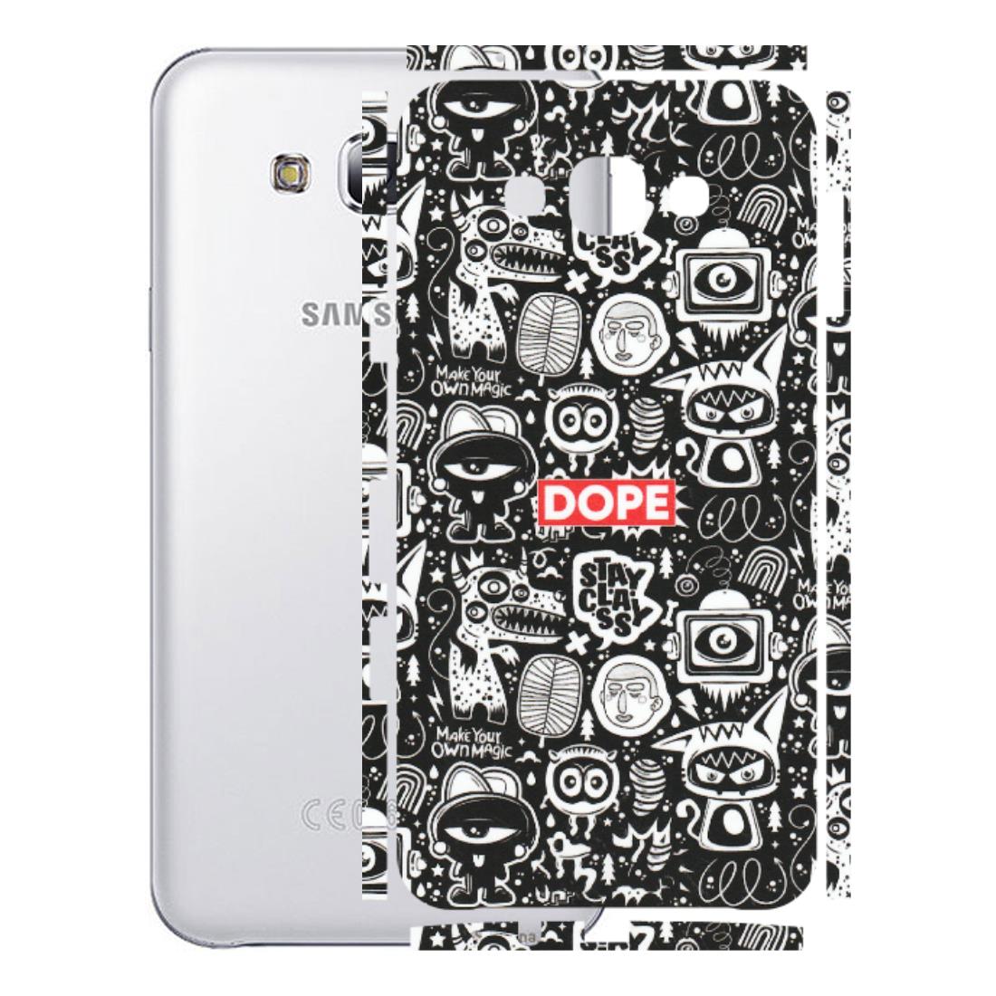 Samsung M/F/Note/Flip and C Phone Skins (All Models) - Dope Stay Classy Black Doodles - Matte Finish (M-126) Samsung Galaxy E7