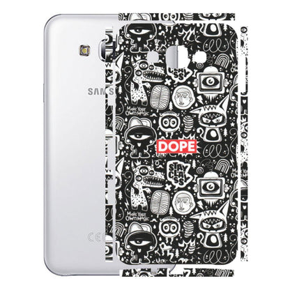 Samsung M/F/Note/Flip and C Phone Skins (All Models) - Dope Stay Classy Black Doodles - Matte Finish (M-126) Samsung Galaxy E7