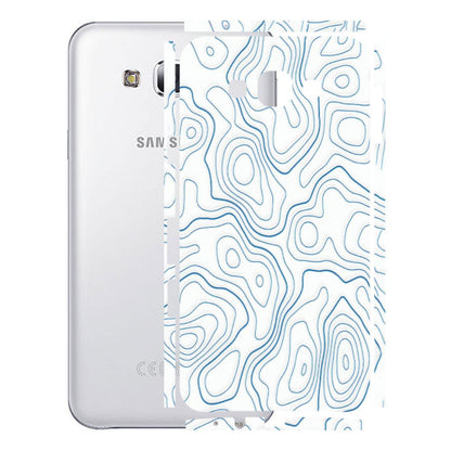 Samsung M/F/Note/Flip and C Phone Skins (All Models) - Blue And White Swirls - Matte Finish (M-139) Samsung Galaxy E7