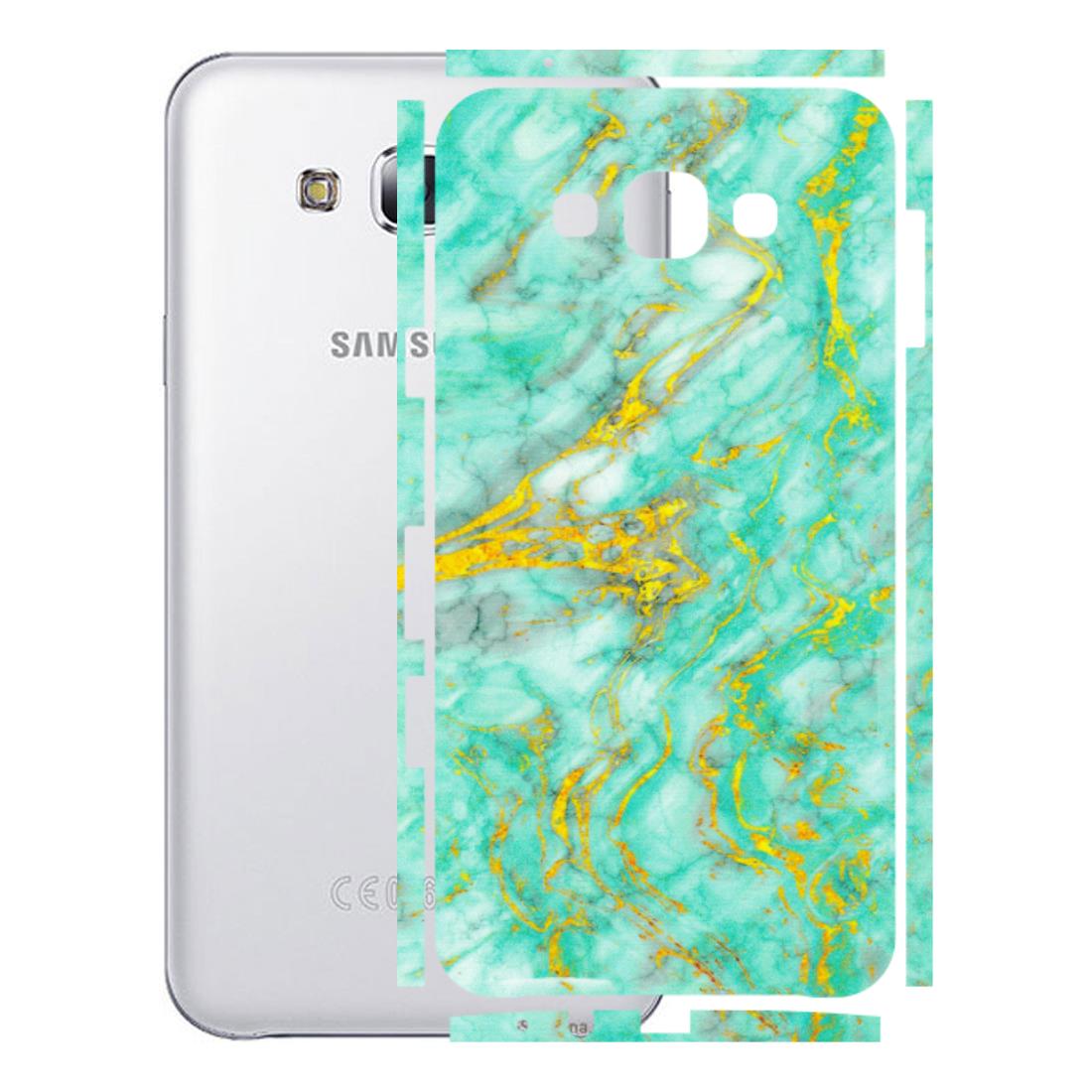Samsung M/F/Note/Flip and C Phone Skins (All Models) - Green And Gold Marble Feel - Matte Finish (M-16) Samsung Galaxy E7