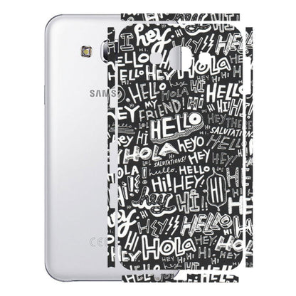 Samsung M/F/Note/Flip and C Phone Skins (All Models) - Hi Hello Doodles - Matte Finish (M-25) Samsung Galaxy E7