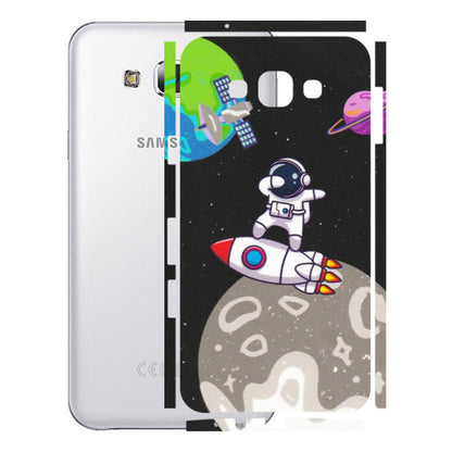 Samsung M/F/Note/Flip and C Phone Skins (All Models) - Astronaut Vibing Toon Running - Matte Finish (M-39) Samsung Galaxy E7