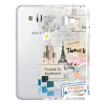 Samsung M/F/Note/Flip and C Phone Skins (All Models) - Travel Memories - Transparent Finish (T-09) Samsung Galaxy E7