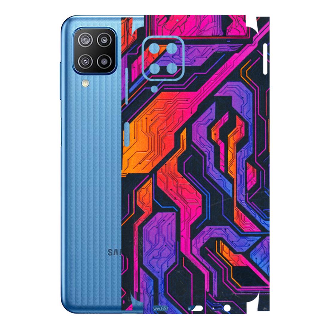 Samsung M/F/Note/Flip and C Phone Skins (All Models) - Tech Circuits Futuristic - 3D Embossed Finish (L-07) Samsung Galaxy F12