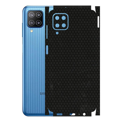 Samsung M/F/Note/Flip and C Phone Skins (All Models) - Black honeycomb - 3D Embossed Finish (L-114) Samsung Galaxy F12