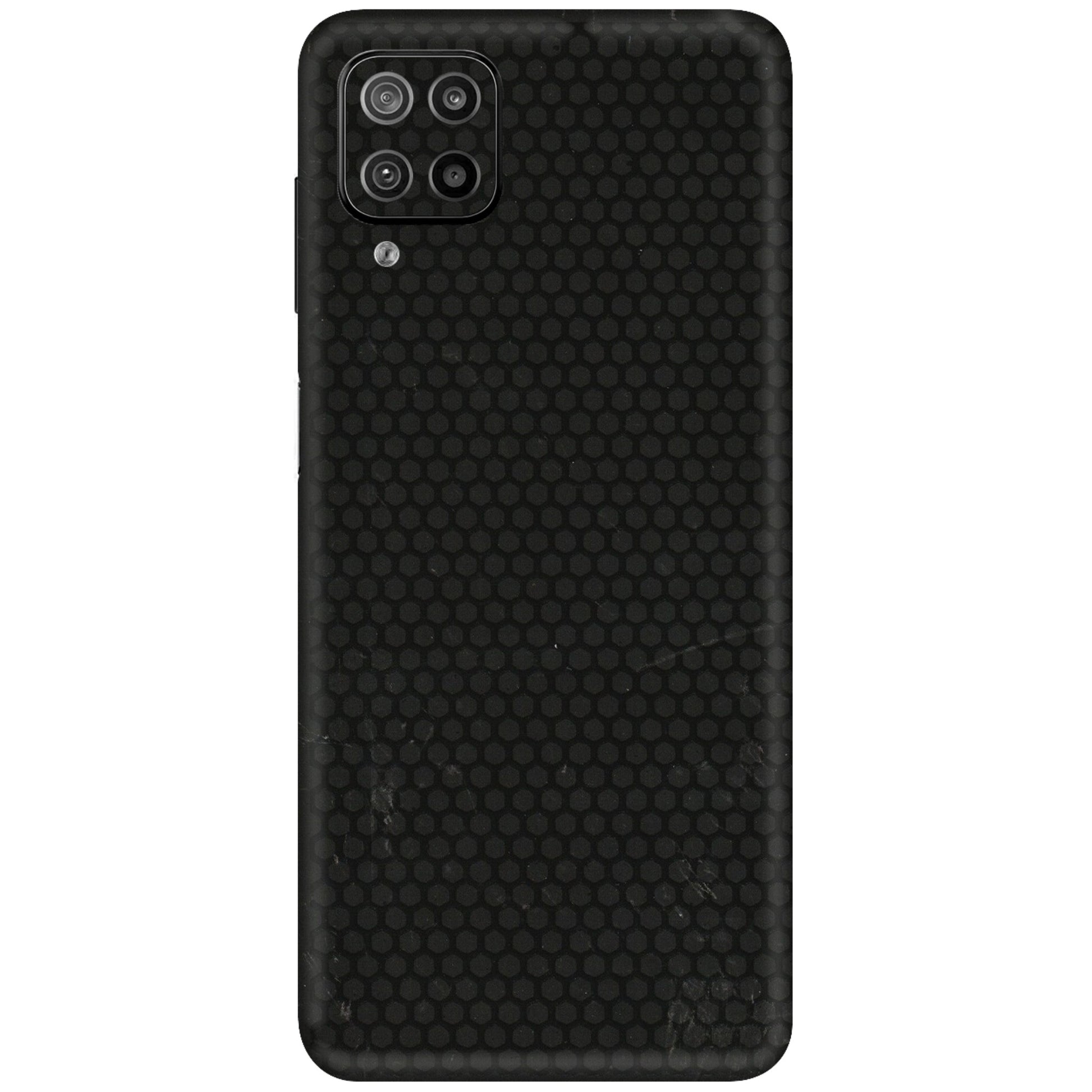 Samsung M/F/Note/Flip and C Phone Skins (All Models) - Black honeycomb - 3D Embossed Finish (L-114) Samsung Galaxy F12