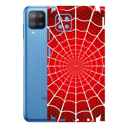 Samsung M/F/Note/Flip and C Phone Skins (All Models) - Classic Spidey Web - 3D Embossed Finish (L-115) Samsung Galaxy F12