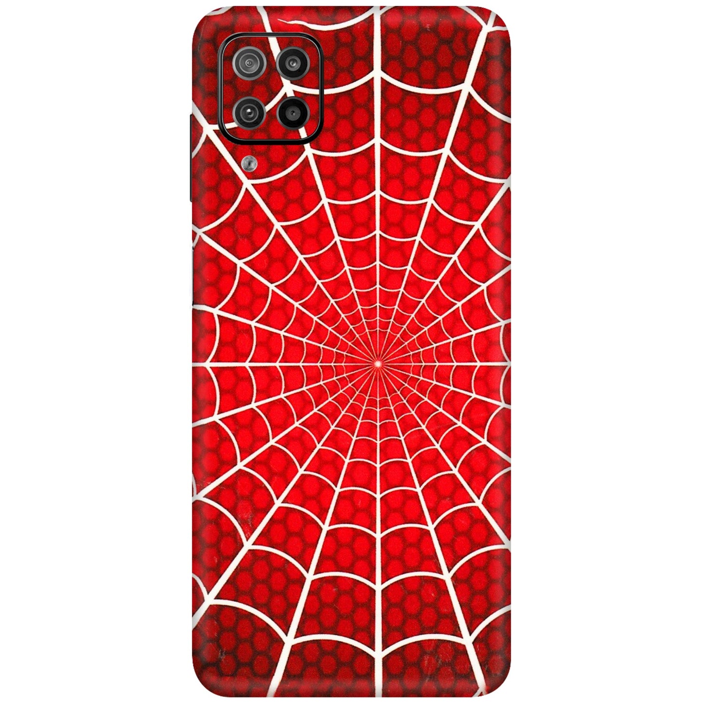 Samsung M/F/Note/Flip and C Phone Skins (All Models) - Classic Spidey Web - 3D Embossed Finish (L-115) Samsung Galaxy F12