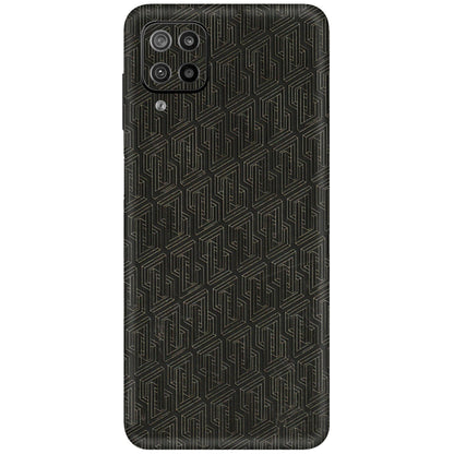 Samsung M/F/Note/Flip and C Phone Skins (All Models) - Black Abstract Pattern - 3D Embossed Finish (L-117) Samsung Galaxy F12