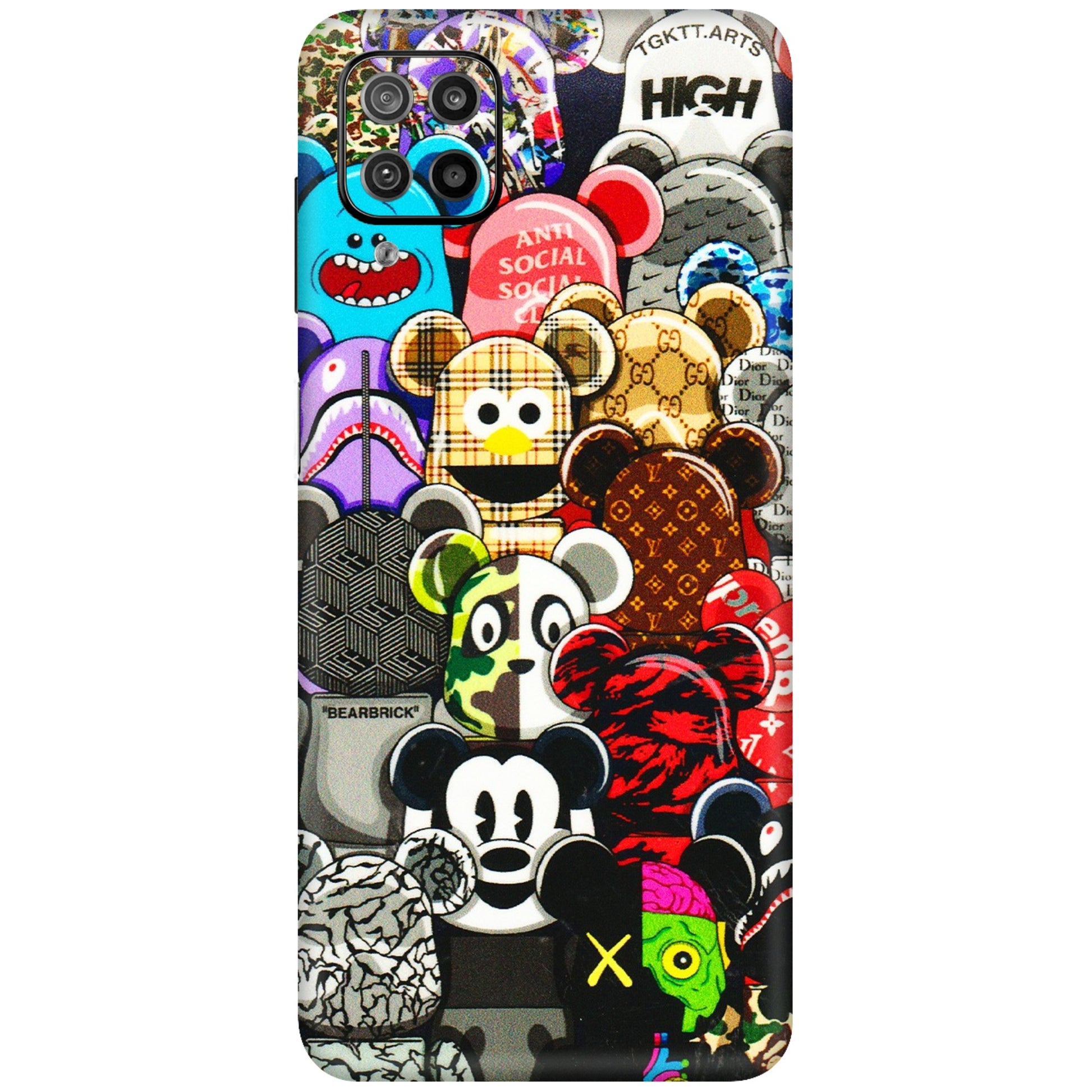 Samsung M/F/Note/Flip and C Phone Skins (All Models) - More Mickey Mouses - 3D Embossed Finish (L-118) Samsung Galaxy F12