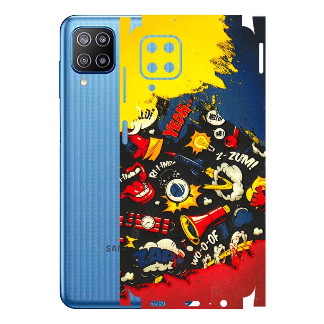 Samsung M/F/Note/Flip and C Phone Skins (All Models) - Pacific Doodle Art - 3D Embossed Finish (L-120) Samsung Galaxy F12