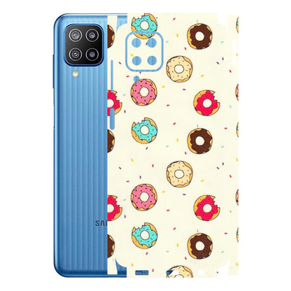Samsung M/F/Note/Flip and C Phone Skins (All Models) - Mini Donuts Doodle Art - 3D Embossed Finish (L-122) Samsung Galaxy F12