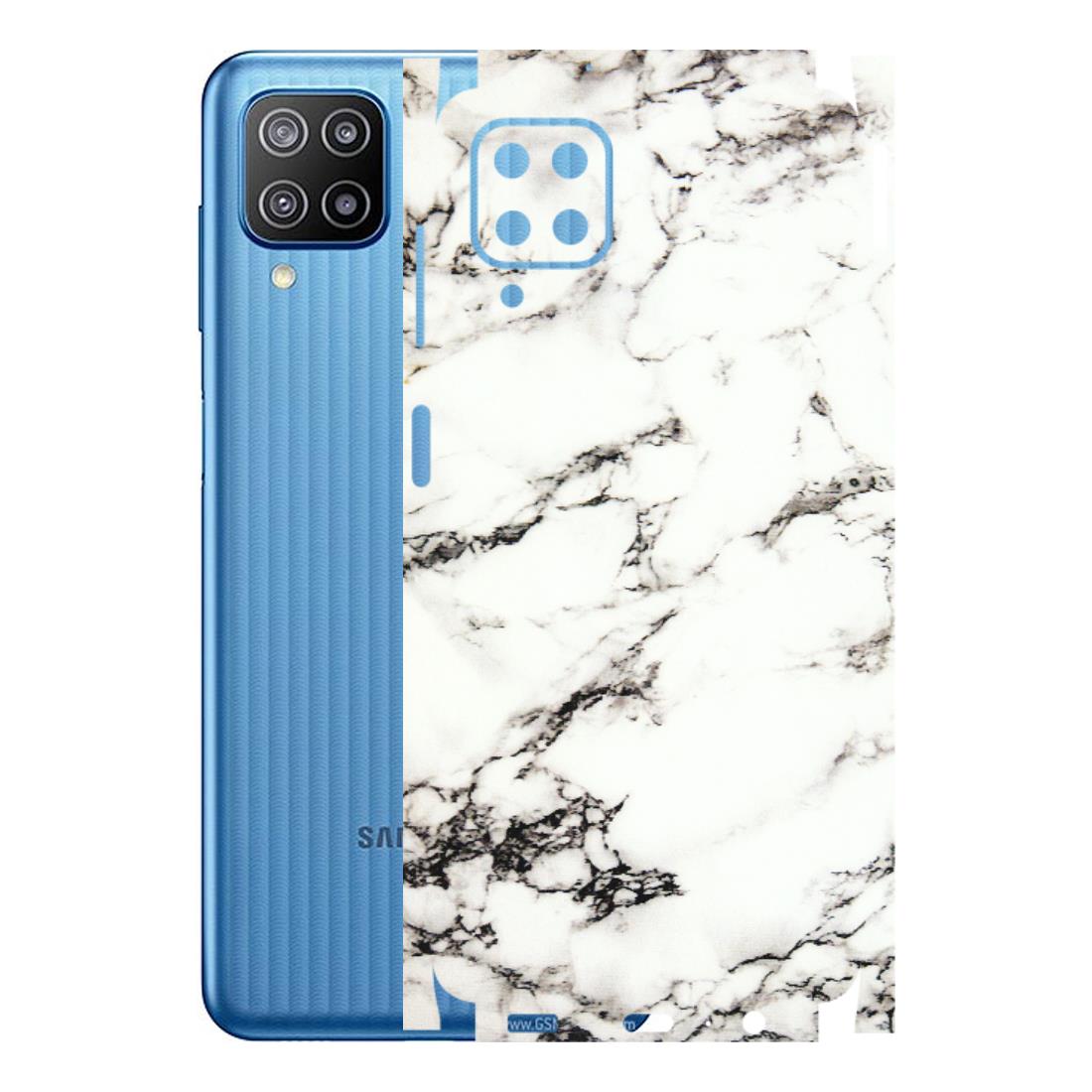 Samsung M/F/Note/Flip and C Phone Skins (All Models) - Black and White Marble Texture - 3D Embossed Finish (L-124) Samsung Galaxy F12