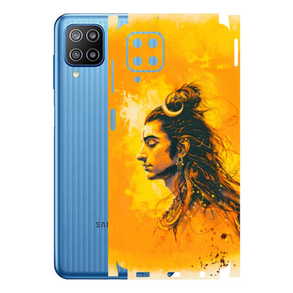 Samsung M/F/Note/Flip and C Phone Skins (All Models) - Shiv Shakti - 3D Embossed Finish (L-14) Samsung Galaxy F12