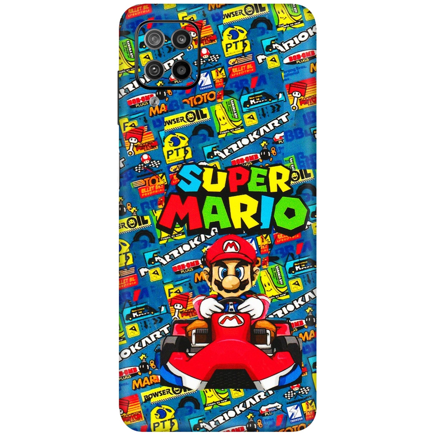 Samsung M/F/Note/Flip and C Phone Skins (All Models) - Super Mario Kart - 3D Embossed Finish (L-140) Samsung Galaxy F12