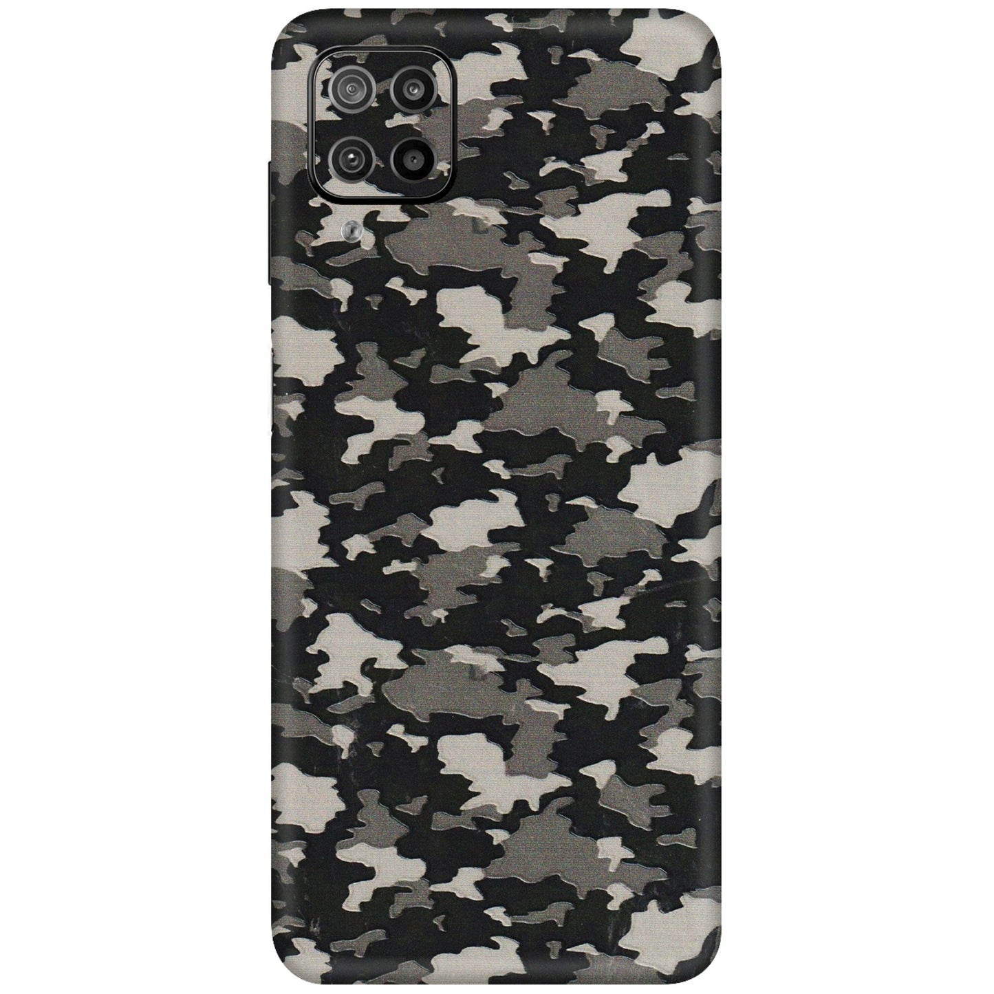 Samsung M/F/Note/Flip and C Phone Skins (All Models) - Black/Grey Camoflaunge - 3D Embossed Finish (L-142) Samsung Galaxy F12