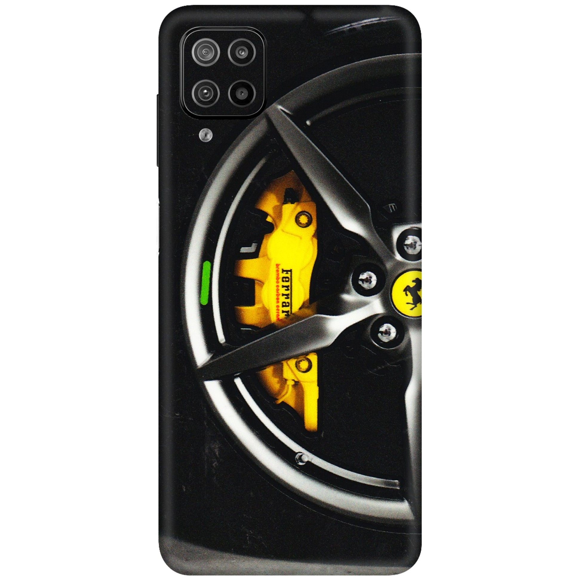 Samsung M/F/Note/Flip and C Phone Skins (All Models) - Ferrari Wheel Alloy - 3D Embossed Finish (L-173) Samsung Galaxy F12