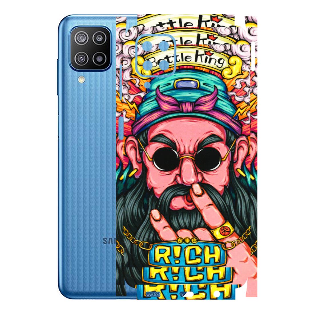 Samsung M/F/Note/Flip and C Phone Skins (All Models) - Battle King Dude Face - 3D Embossed Finish (L-178) Samsung Galaxy F12