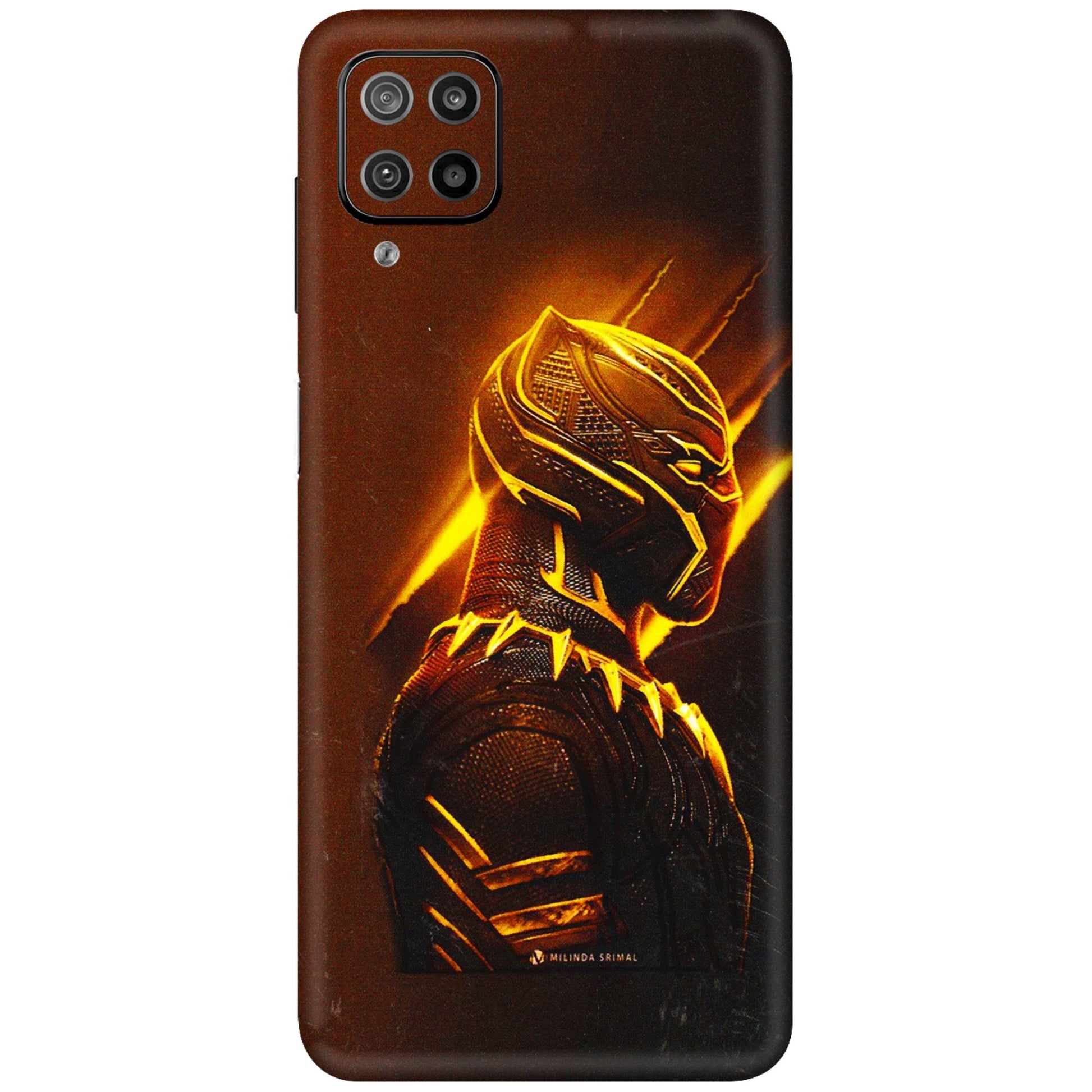 Samsung M/F/Note/Flip and C Phone Skins (All Models) - Gold Black Panther - 3D Embossed Finish (L-181) Samsung Galaxy F12