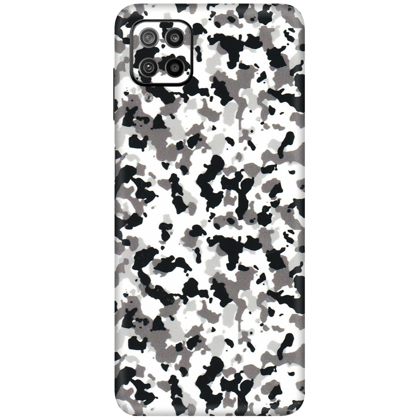 Samsung M/F/Note/Flip and C Phone Skins (All Models) - White Black Camouflage - 3D Embossed Finish (L-18) Samsung Galaxy F12