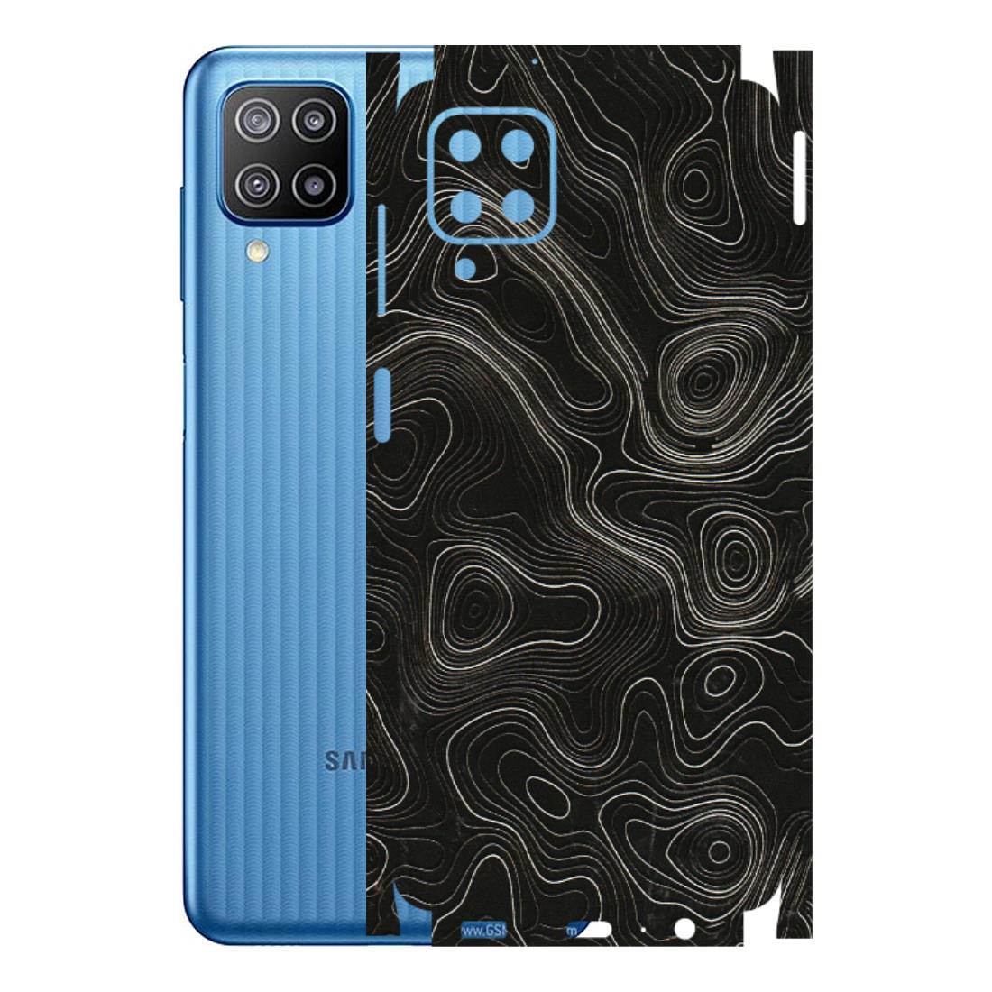 Samsung M/F/Note/Flip and C Phone Skins (All Models) - Black Swirl - 3D Embossed Finish (L-196) Samsung Galaxy F12