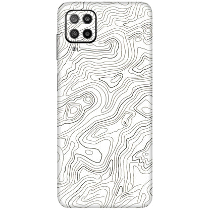 Samsung M/F/Note/Flip and C Phone Skins (All Models) - White Black Swirls - 3D Embossed Finish (L-219) Samsung Galaxy F12