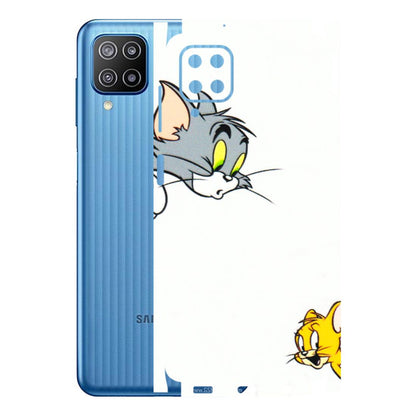 Samsung M/F/Note/Flip and C Phone Skins (All Models) - Cute Tom And Jerry - 3D Embossed Finish (L-220) Samsung Galaxy F12