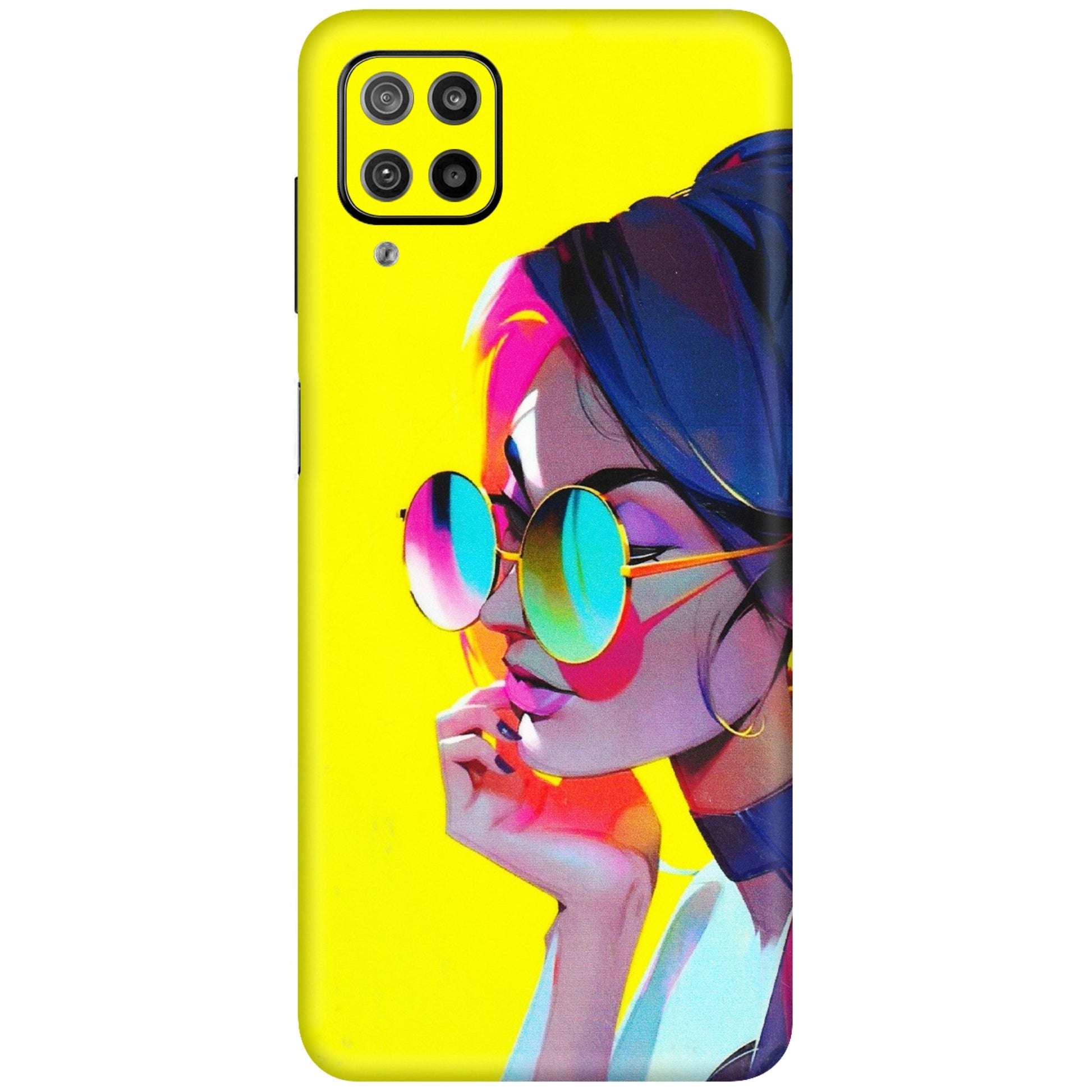 Samsung M/F/Note/Flip and C Phone Skins (All Models) - Bold Stylish Girl - 3D Embossed Finish (L-222) Samsung Galaxy F12