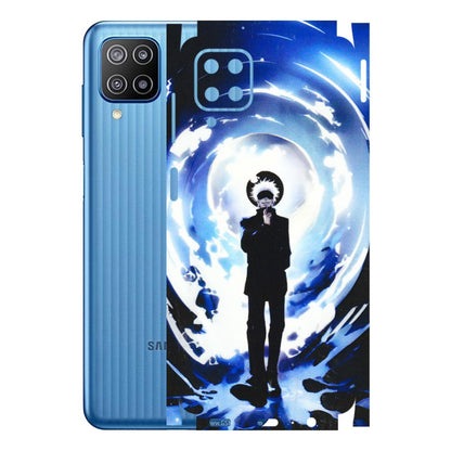 Samsung M/F/Note/Flip and C Phone Skins (All Models) - Satoru Gojo Dark Blue - 3D Embossed Finish (L-235) Samsung Galaxy F12