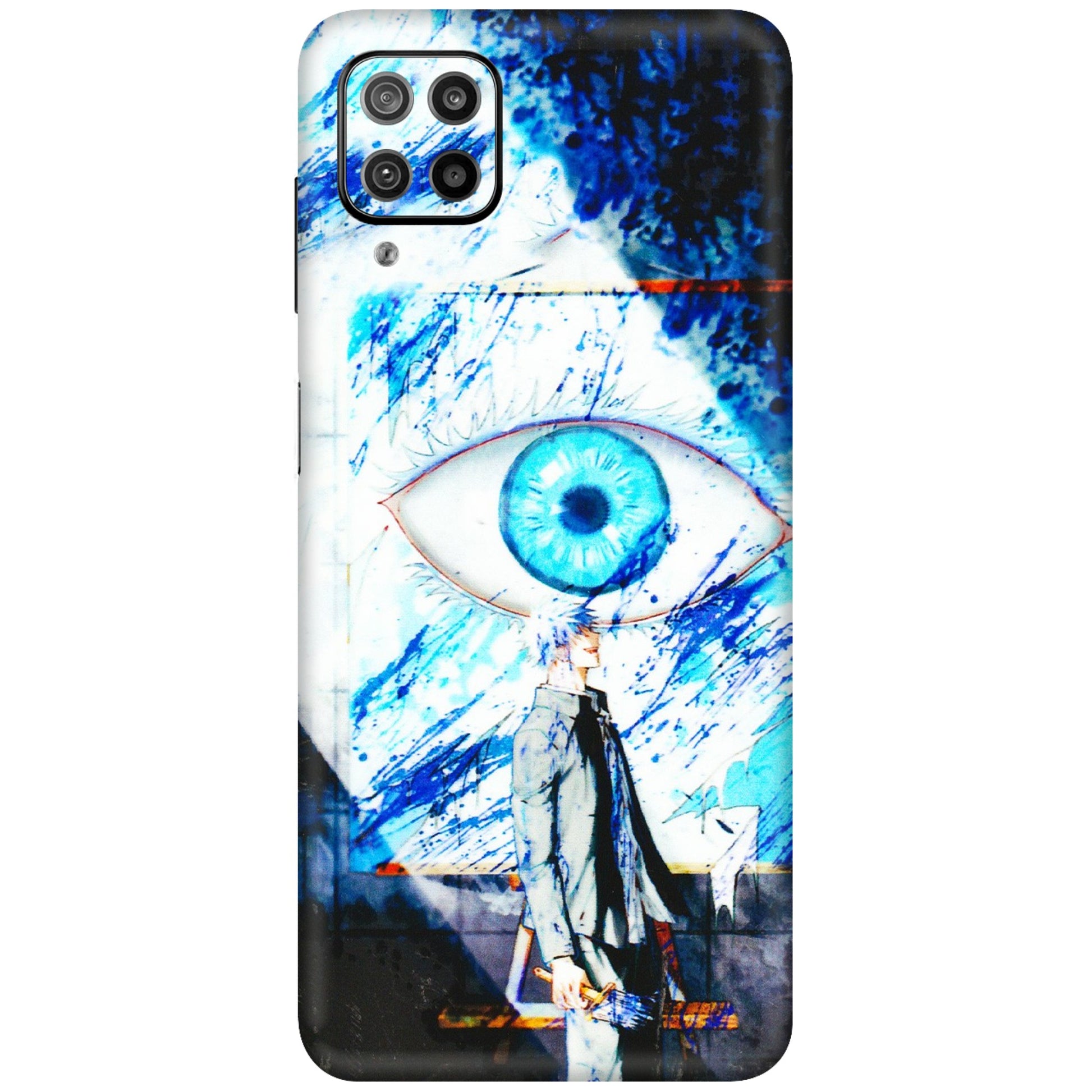 Samsung M/F/Note/Flip and C Phone Skins (All Models) - Gojo Satoru evil eye - 3D Embossed Finish (L-239) Samsung Galaxy F12