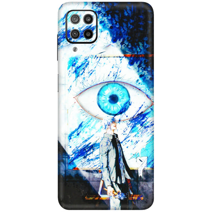 Samsung M/F/Note/Flip and C Phone Skins (All Models) - Gojo Satoru evil eye - 3D Embossed Finish (L-239) Samsung Galaxy F12