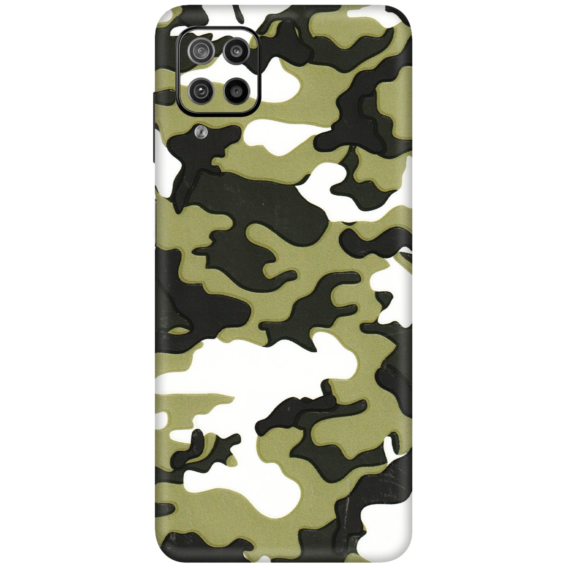 Samsung M/F/Note/Flip and C Phone Skins (All Models) - Camouflages White And Green - 3D Embossed Finish (L-243) Samsung Galaxy F12