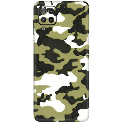 Samsung M/F/Note/Flip and C Phone Skins (All Models) - Camouflages White And Green - 3D Embossed Finish (L-243) Samsung Galaxy F12