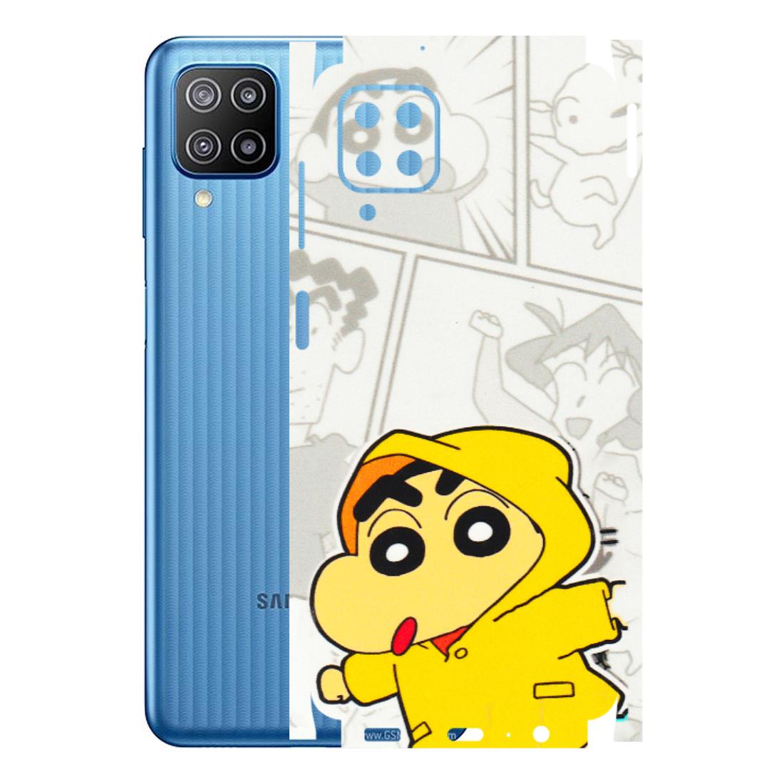 Samsung M/F/Note/Flip and C Phone Skins (All Models) - Yellow Shinchan Comic - 3D Embossed Finish (L-246) Samsung Galaxy F12