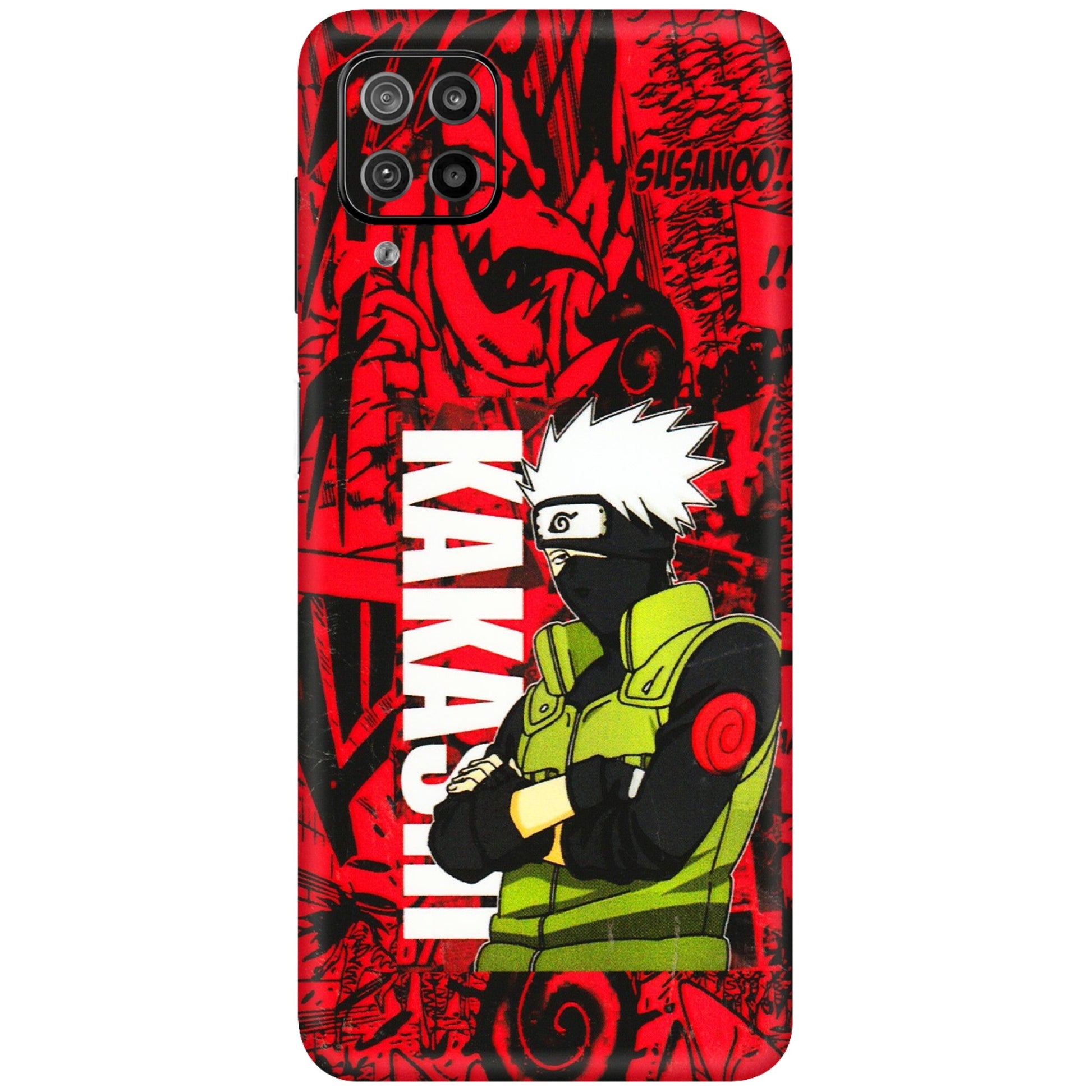 Samsung M/F/Note/Flip and C Phone Skins (All Models) - Kakashi Red Anime - 3D Embossed Finish (L-251) Samsung Galaxy F12