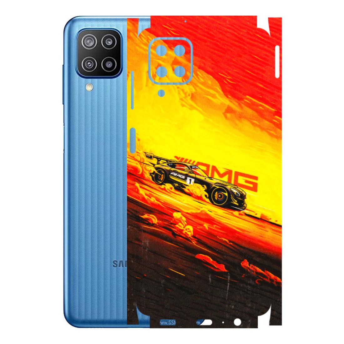 Samsung M/F/Note/Flip and C Phone Skins (All Models) - AMG Car Speed Cover - 3D Embossed Finish (L-256) Samsung Galaxy F12