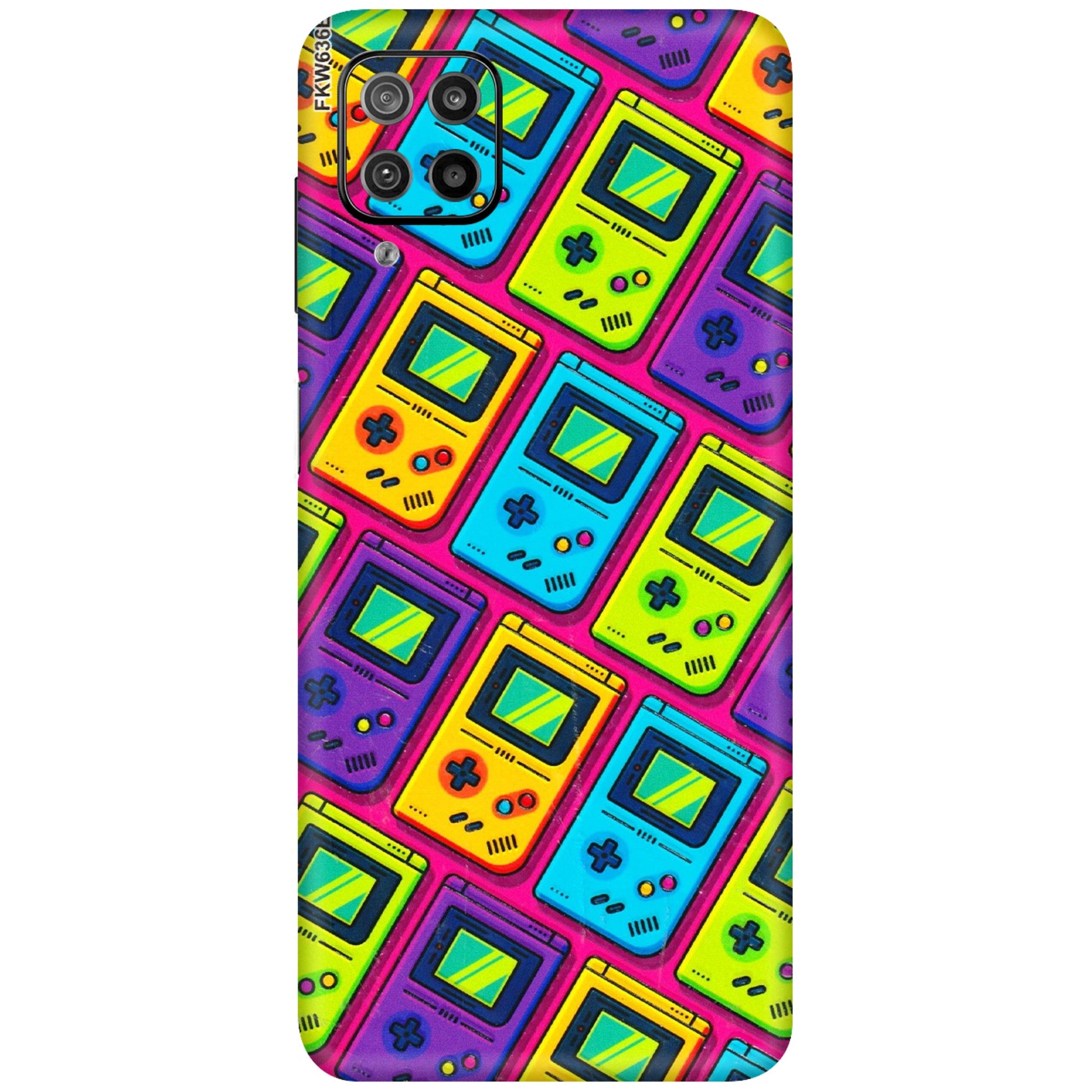 Samsung M/F/Note/Flip and C Phone Skins (All Models) - Gameboy Colourful - 3D Embossed Finish (L-266) Samsung Galaxy F12