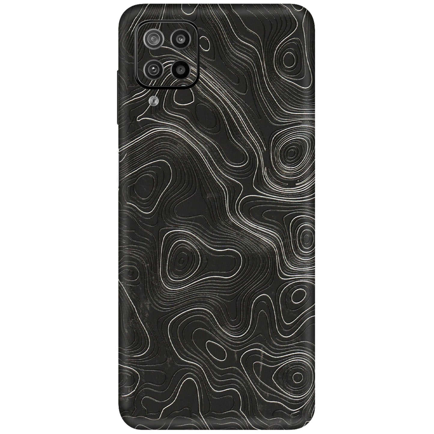 Samsung M/F/Note/Flip and C Phone Skins (All Models) - Abstract White Line Map - 3D Embossed Finish (L-269) Samsung Galaxy F12