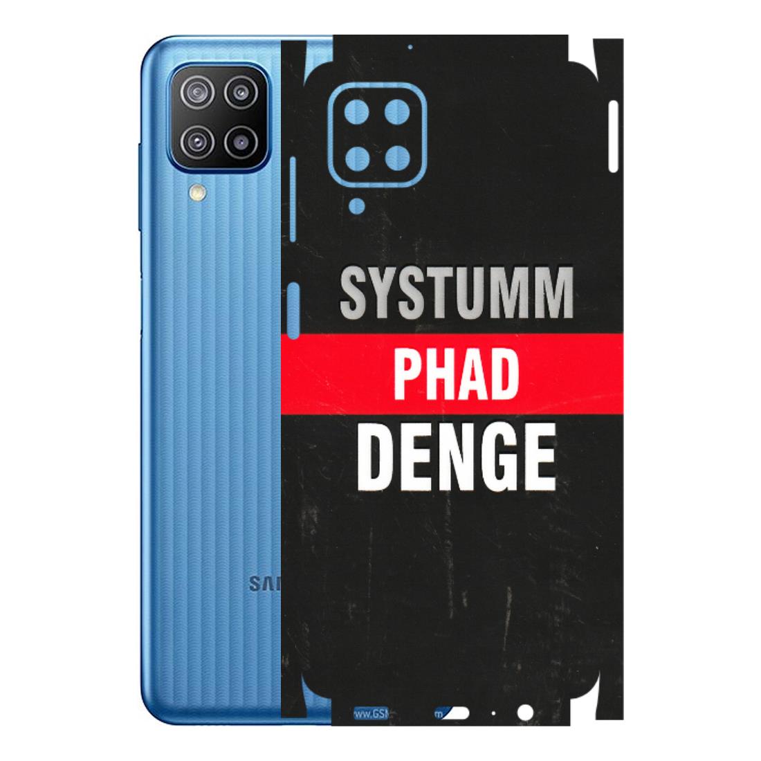 Samsung M/F/Note/Flip and C Phone Skins (All Models) - Systumm Phad Denge - 3D Embossed Finish (L-278) Samsung Galaxy F12